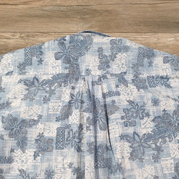 Two Paddles Men Short Short Sleeve Hawaiian Vacation Blue Beach Boho Casual - Picture 8 of 9